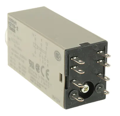 RELE TEMPORIZZATO PROGRAMMABILE A INNESTO, 2 CONTATTI 5A 250VAC, BOBINA 24VDC