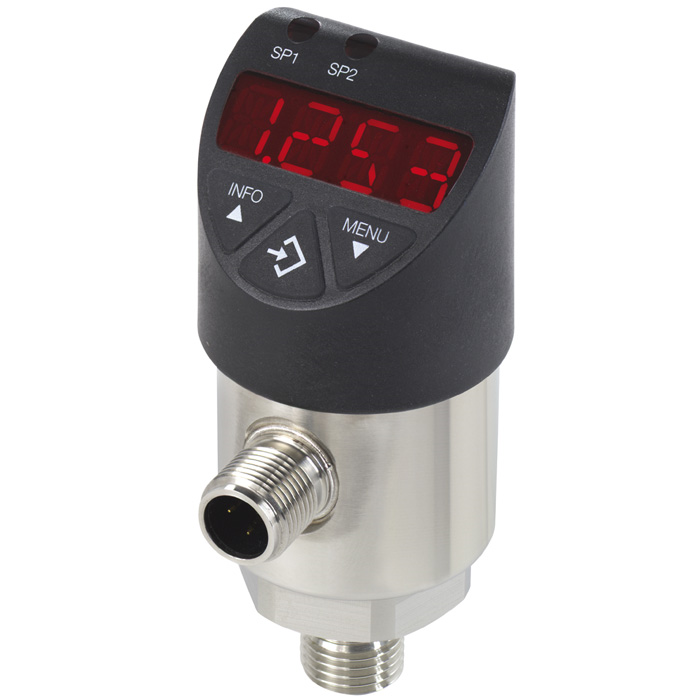 PRESSOSTATO PSD-4, 0-400b, 1/2"G MEMBRANA AFFACCIATA, 4-20mA+1 OUT, M12, CON DISPLAY